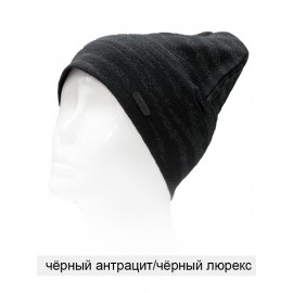 БОНИ шапка женская, черный/антрацит/черный люрекс